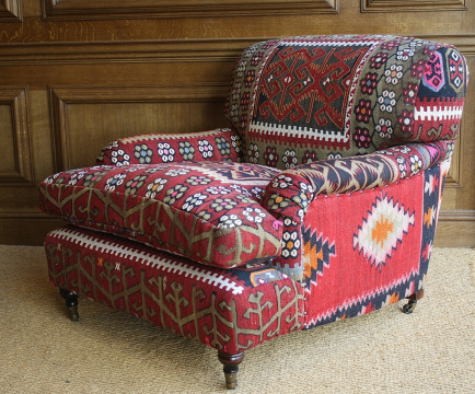 Semi-Antique Kilim Lansdown Chair